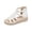 White, variant on Wedge Sandals for Women Leather Platform Heels Summer Open Toe Vacation Slip on Back Zipper Sandals Bohemia Beach Comfortable Dressy Shoes Beige Size 7