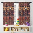thumbnail image 5 of Blackout Kids Curtains,Boho Multicolor Ethnic Pattern with Geometric Shapes Childrens Insulated Curtains Set Of 2,Bedroom Essentials,Toddler Room Decor 42x54in(106x137cm), 5 of 5
