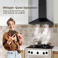 thumbnail image 5 of FIREGAS 24-Inch Black Wall Mounted Range Hood, 450m³/h Suction Power, Stylish Design with Two Smoke Evacuation Modes, 3-Speed Push Button Control,Convertible Ducted/Ductless, 5 of 9