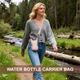 thumbnail image 2 of Unique Bargains Water Bottle Carrier Bag Water Bottle Holder with Adjustable Strap for Hiking Cycling Pink, 2 of 6