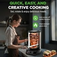 thumbnail image 2 of NutriChef Vertical Rotating Turkey & Shawarma Oven | Rotisserie, Shawarma, & Kebab Machine | Stain-Resistant, Energy-Efficient | Heat-Resistant Door | Includes Kebab Rack & 7 Skewers | Stainless Steel, 2 of 5