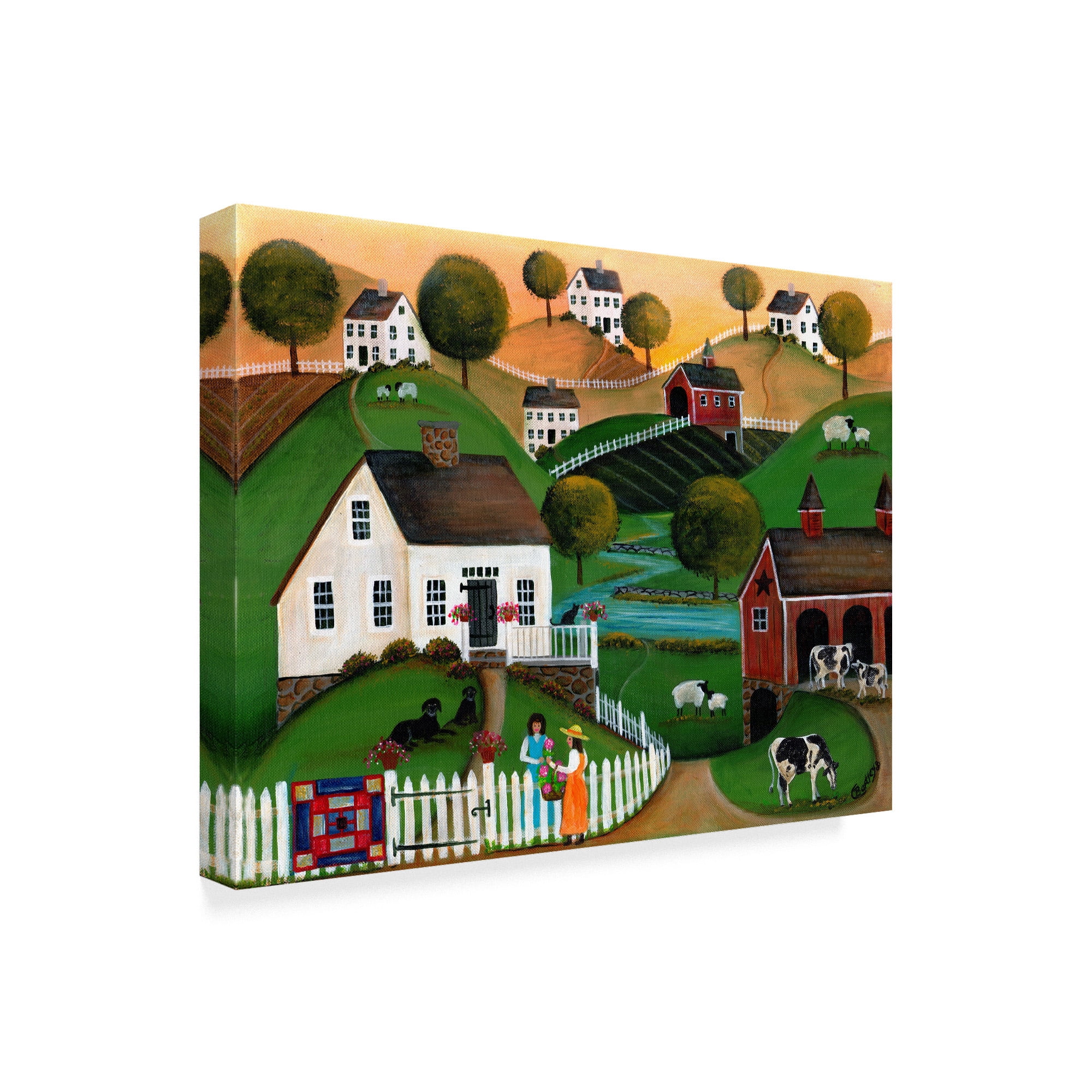 Trademark Fine Art 'Flower Lady Dairy Farm' Canvas Art by Cheryl Bartley