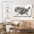 thumbnail image 6 of Elephant Stock Travels And Adventures Ii Push Pin Usa Map Wall Art - Map Canvas Canvas - 12" x 8", 6 of 9