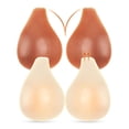 thumbnail image 2 of Luxtrada Women Sticky Bra Silicone Adhesive Bra Invisible Bras for Backless Strapless Dress Nippless Covers Push Up Bra (Skin,L), 2 of 10