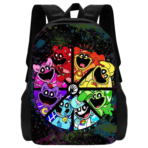 Nueva mochila escolar de tamaño completo con animales sonrientes del capítulo 3 de Poppy(Buy 2 Save 10%)
