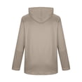 thumbnail image 5 of Mens Fleece Lined Jacket Zip up Hoodies Casual Long Sleeve Warm Sweatshirts Fall Winter Soft Cozy Coats with Pocket New Mens Long Sleeve Jackets Khaki XXL, 5 of 6