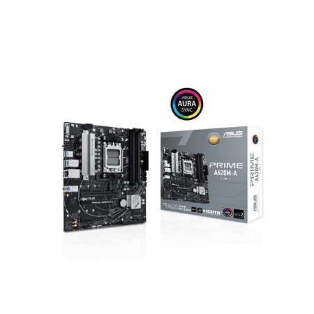 ASUS PRIME A620M-A-CSM AMD AM5(Ryzen 7000) mATX commercial motherboard (PCIe 4.0 DDR5 2xM.2 slots 1Gb LAN DisplayPort/HDMI USB 3.2 Gen 1 ports Front USB Type-C BIOS Flashback RGB header ACCE)