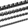 thumbnail image 2 of 16"-40" Hot Square Rolo Stainless Steel Round Box Chain Necklace for Men Women, 2 of 7