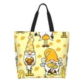 thumbnail image 3 of Fuzoiu Garden Honeybee Gnomes Print Tote Bags for Women,Shoulder Bag, Gym Tote,Top Handle Ladies Shoulder Bags for Work Beach Travel and Shopping Grocery, 3 of 9
