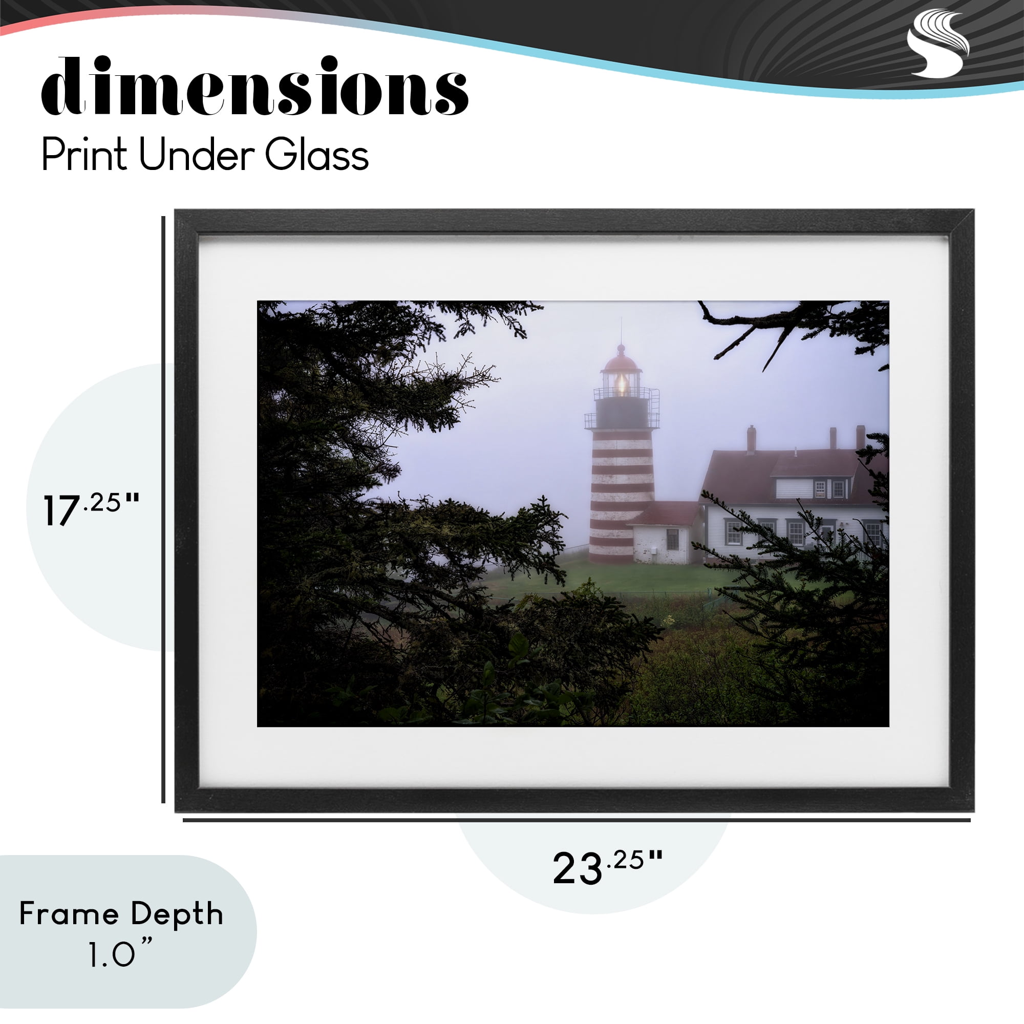 Stupell Industries Socked In By Fog Black Framed Print Under Glass, design by Rick Berk