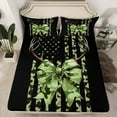 thumbnail image 2 of Homewish Camouflage Bow 4-Piece Full Size Sheets for Teens Boys Girls,USA Flag Bed Sheets,Black Green Lightweight Sheet Sets,Breathable Home Decor, 2 of 7