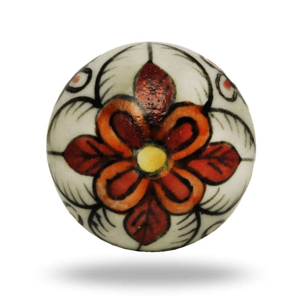 Set of Six Gypsy Ceramic Cabinet Knobs by Trinca-Ferro