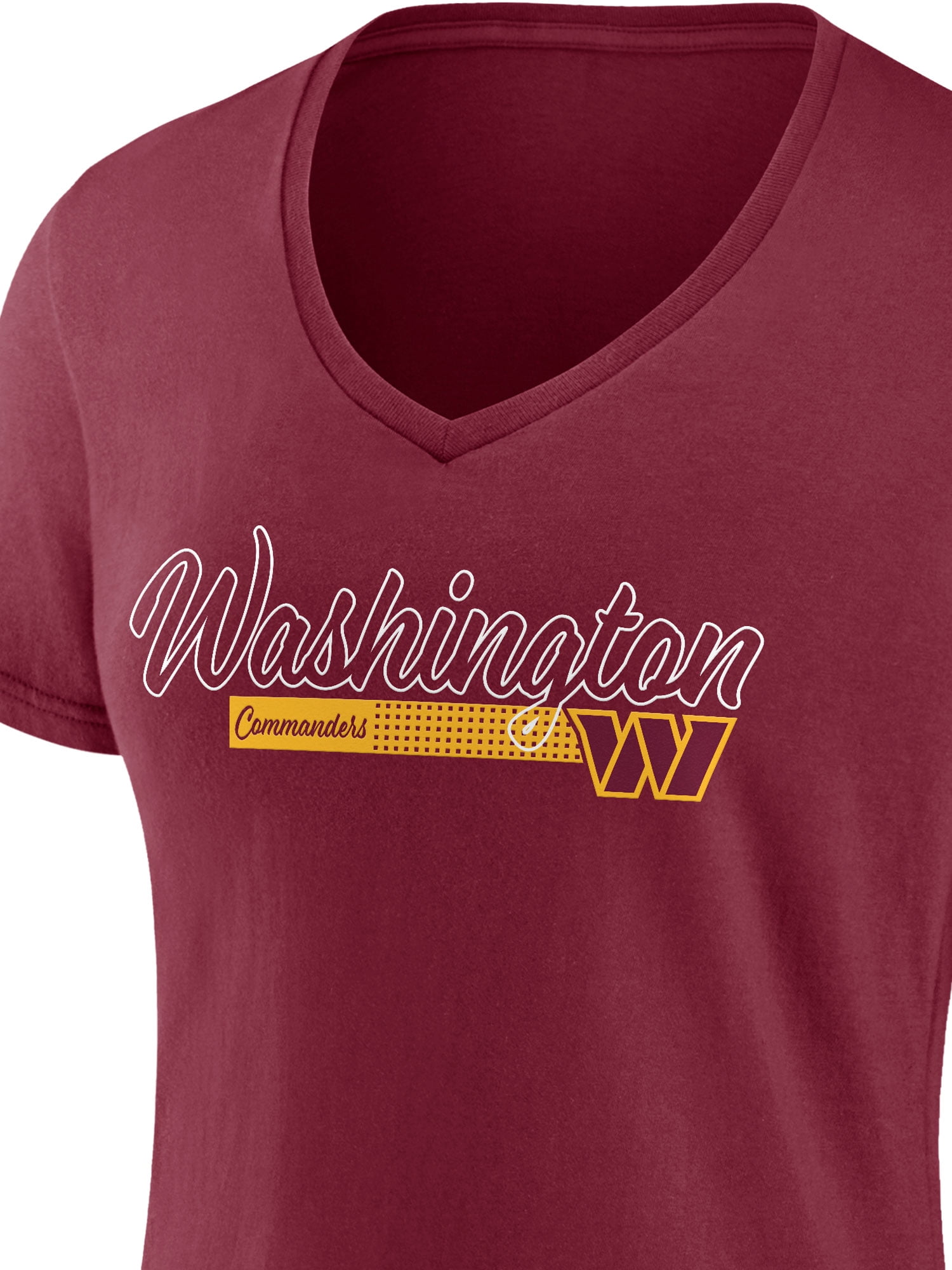 NFL Washington Commanders Women's Cotton Red Short Sleeve T-Shirt