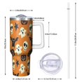 thumbnail image 2 of Halloween Ghosts Skulls Bats and Pumpkins Tumbler with Handle and Lid,40oz Double Wall Vacuum Insulated Tumbler,Cups Gift for Women and Men, 2 of 7