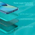 thumbnail image 5 of Compatible with iPhone 13 Mini Case, Liquid Silicone Gel Rubber Cover with Microfiber Lining, Full Body Drop Protection Phone Case for iPhone 13 5.4 Inch(2021), Teal, 5 of 12