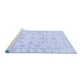 thumbnail image 2 of Ahgly Company Machine Washable Indoor Square Oriental Blue Traditional Area Rugs, 7' Square, 2 of 4