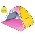 thumbnail image 1 of Graflsoa Instant Pop-Up Tent with Mesh Windows, UV Protection & Waterproof, Yellow-Pink or Blue-Sky Blue, Fits 3-4 People, Compact & Portable for Outdoor Adventures, 1 of 7