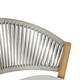 thumbnail image 6 of Amara Modern Outdoor Patio Barstools, Aluminum Frame, Scallop-Shaped Backrest, Maple, Set of 4, 6 of 10