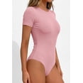 thumbnail image 3 of PRETTYGARDEN Body Suits for Womens Summer Tops Casual Short Sleeve Ribbed Fitted Basic Tee Shirts Spring Fashion Clothes, 3 of 9