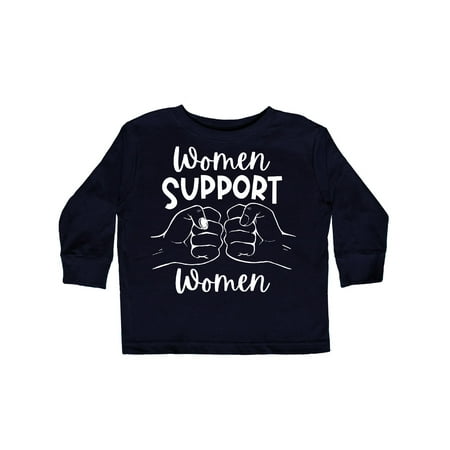 

Inktastic Women Support Women Fist Bump Gift Toddler Boy or Toddler Girl Long Sleeve T-Shirt