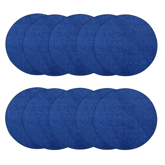 Furnish My Place Modern Plush Solid Neon Blue Color Rug - Pets and Kids Friendly Rug, Indoor/Outdoor Mat, Area Rugs Great for Kids, Pets, Event, Living Room, Made in USA, 2' Round - Set of 10