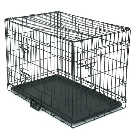 crate dog wire door folding metal crates equipped precision fully lock sizes dogs double single playpen system medium duty heavy