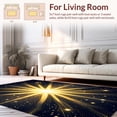 thumbnail image 2 of ODIKA 3'x5' Machine Washable Non-Slip Area Rug, Radiant Spark Burst with Radiating Lines and Glittering Flare Motifs High Traffic Rug, Gold, 197156, 2 of 7