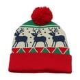thumbnail image 2 of NWOKYZGH 1 Pack Christmas LED Light-up Knitted Beanie Hat Colorful Flashing Holiday Xmas Christmas Party Supplies, 2 of 6