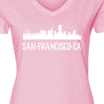 thumbnail image 4 of Inktastic San Francisco California Skyline CA Cities Women's V-Neck T-Shirt, 4 of 5