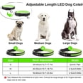 thumbnail image 5 of Collar LED para perro, ajustable, verde (mediano [40-55 cm]), con 3 modos y 7 colores, impermeable, recargable por USB., 5 of 5
