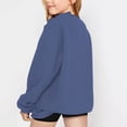 thumbnail image 5 of UACY Girls Preppy Heart Sweatshirts Cute Oversized Pullover Kid Valentines Day Graphic Crewneck Athletic Sweaters with Pocket ﻿ (Navy, 13-14 Years), 5 of 7