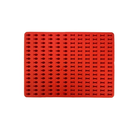 

Tangnade Storage Handbags Multi-purpose Silicone Mat Fish Shapes Mat Baking Mat Dog Biscuits Red