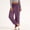 Purple, variant on MOJOGO Lightweight Capris for Women Casual Drawstring Side Slit Pants Comfortable Spring Summer Pants for Everyday Wear Wine XL