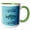 Green/White, variant on 3drose, Three Blue Fish Polka Dots Beach Themed Art, 15oz Mug