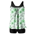 thumbnail image 3 of Yievot Modest Tankini Swimsuits for Women 2 Piece Tummy Control Bathing Suits Floral Graphic High Waist Swimwear, 3 of 4