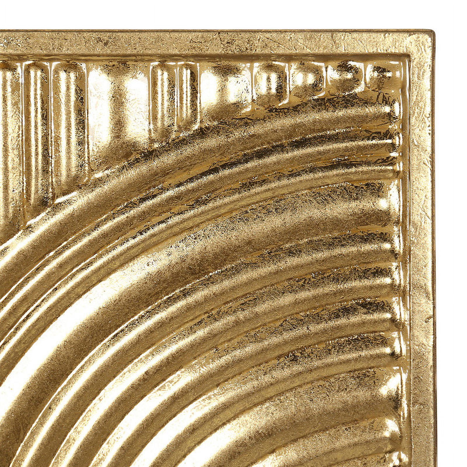 Elysia Gold Abstract Metal Modern Wall Art Set of 2