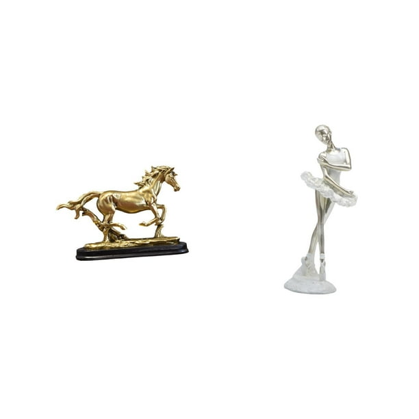 Figura Decorativa De Bailarina, Ideal Para Escritorio, Sala De Estar O Entrada. Estatua Coleccionable De Bailarina Moderna. Perfecta Para Decorar El Dormitorio, La Oficina O La Entrada.