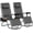 Gray, variant on CazToi 2 Pack Oversized Folding Patio Lounge Chairs, Textilene Lawn Chairs with Adjustable Armrests, Reclining Chair Set