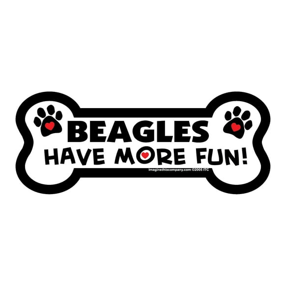 Beagles Have More Fun Bone Magnet