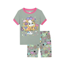 KDFJPTH Toddler Kid Boy Clothes Kids Baby Cartoon Printed Loose Cute Casual T Shirt Grid Shorts Outfits 5-6 Years