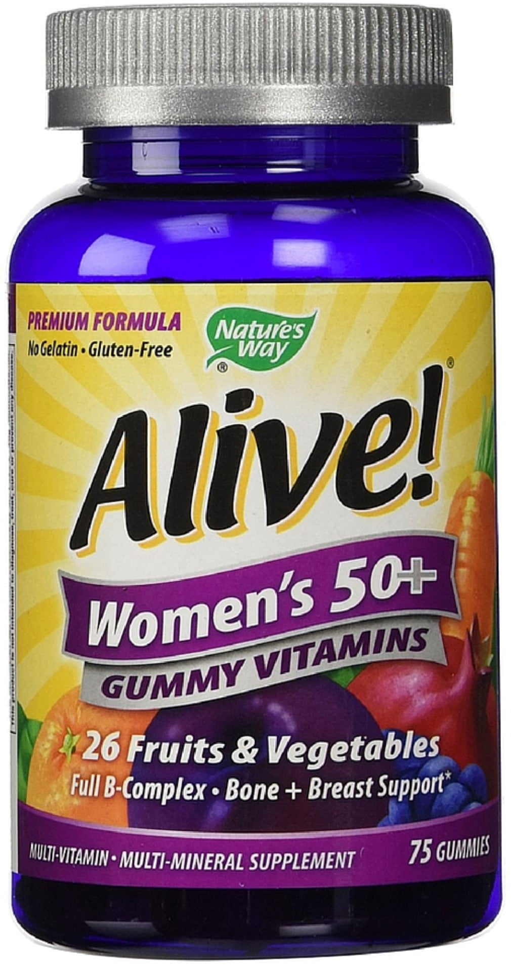 Nature's Way Alive! Women's 50+ Gummy Multivitamin 75 ea (Pack of 2