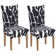thumbnail image 1 of Printed Dining Chair Slipcovers Washable Softness Elastic Installation Chair Protector Banquet Chair Seat Cover for Hotel and Wedding Ceremony(Colour12,Set of 2), 1 of 7
