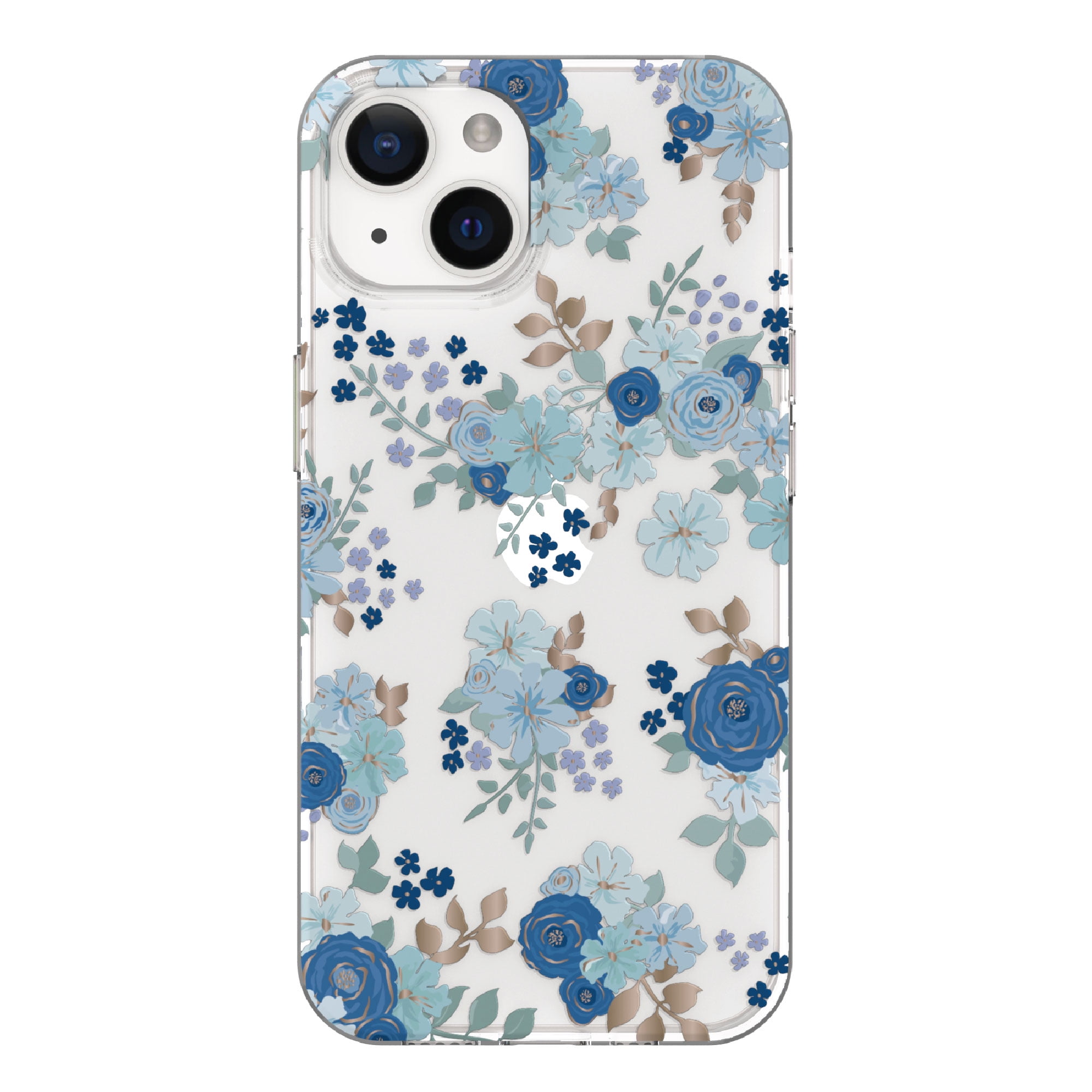 onn. Blue Floral Phone Case for iPhone 14 / iPhone 13
