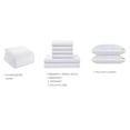 thumbnail image 4 of King Bed in a Bag 7-Pieces Comforter Sets with Comforter and Sheets White All Season Bedding Sets with Comforter, Pillowcases, Flat Sheet, Fitted Sheet and Pillows,White, 4 of 5