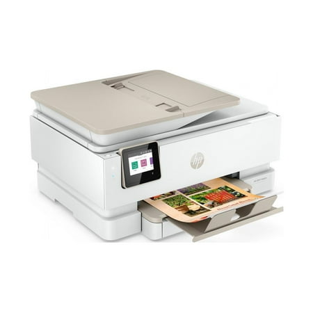 HP - ENVY Inspire 7955e Wireless All-In-One Inkjet Photo Printer with 3 months of Instant Ink included with HP+ - White & Sandstone