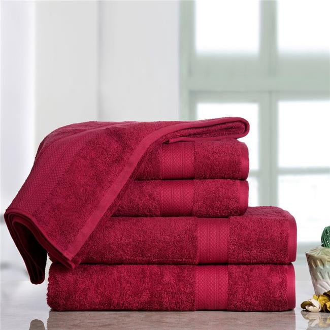 Affinity Linens ECO5PCTWL-BKR Cotton Oversize Bath Sheets & Bath Towels ...