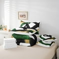 thumbnail image 5 of Erosebridal Abstract Ombre Bedding Sets Twin Size, Green Gold Comforter Sets with Sheets, Chic Minimalism Reversible Bedding Twin Size, Microfiber Room Decorative, 7-Piece, 5 of 7