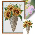 thumbnail image 1 of Hilo de bordar Eco-algodón completo 14CT Wdftyju Kit de punto de cruz Girasol, 1 of 9