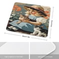 thumbnail image 2 of Girl Loved Cat Mouse Pad - Studio Series, Computer Mouse Mat with Anti-slip Rubber Base, Mouse Pad with Stitched Edge,Mouse Pad for Computers，Laptop 10"x12", 2 of 8