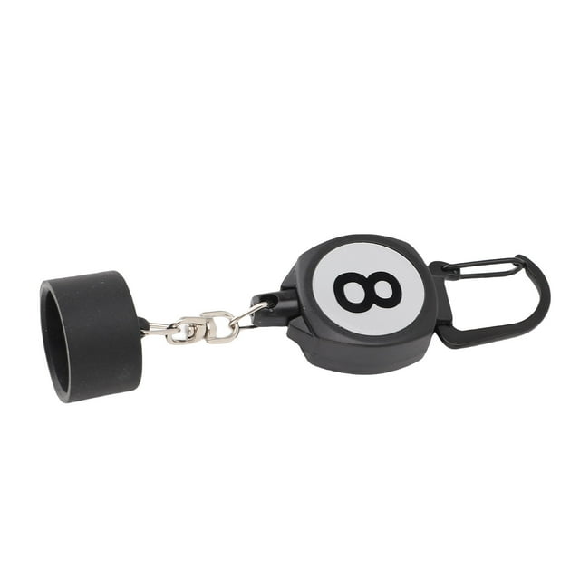 Pool Chalk Holder, Billiard Chalk Holder ABS Portable with Retractable Rope Buckle for Billiard Accessory